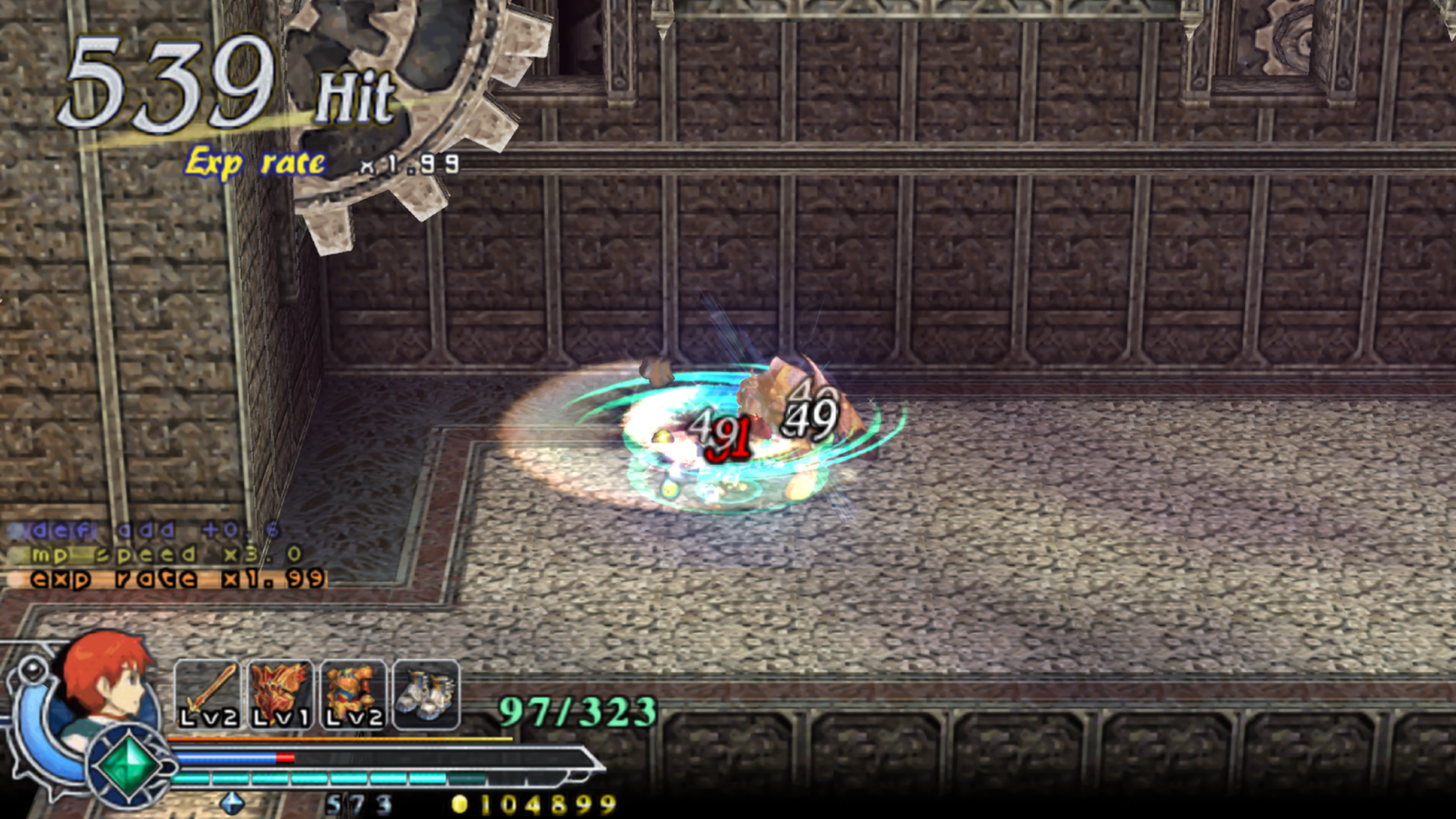 A huge hit combo against some poor enemies that can barely react. Fun!