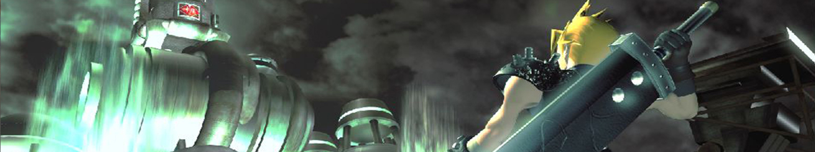 Cloud heading towards the city of Midgar, in a stance ready to unsheate his sword