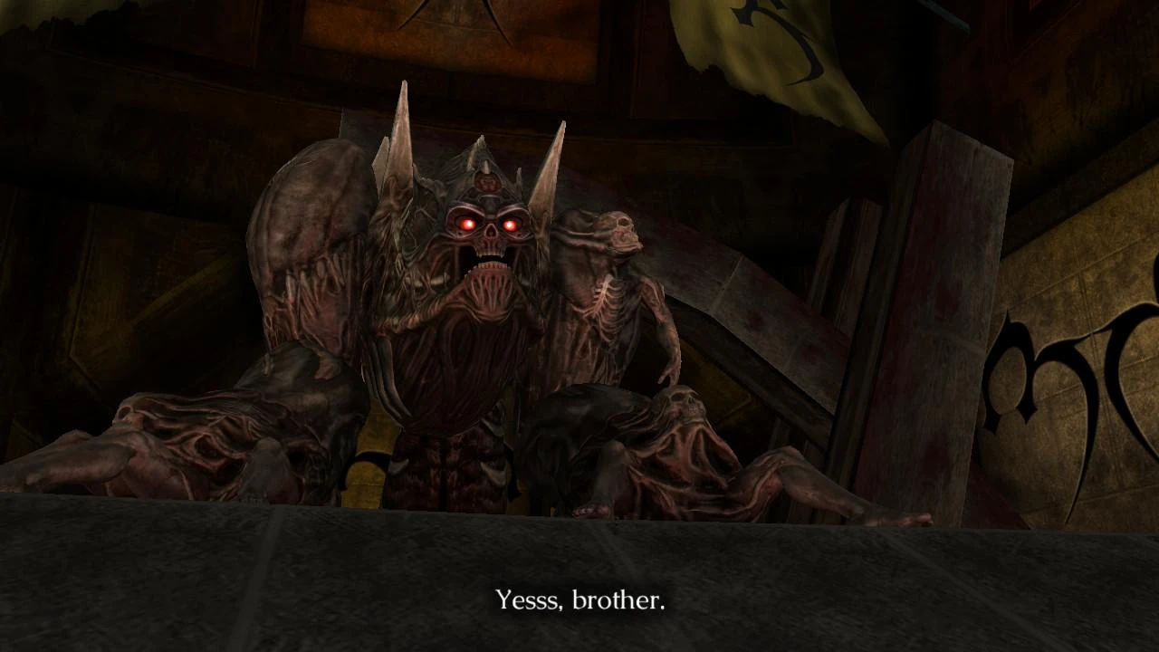 The first boss of the game, truly disgusting stuff